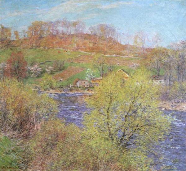 Blossoming Willows by Willard Leroy Metcalf