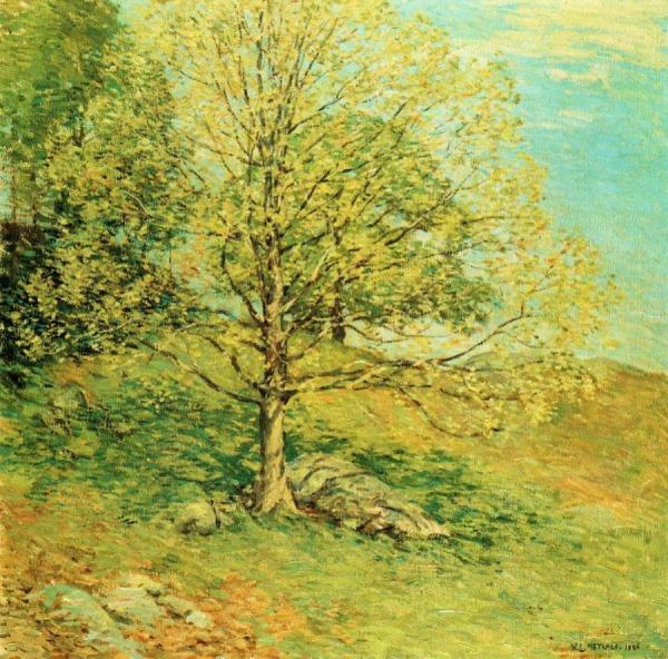 Budding Oak by Willard Leroy Metcalf