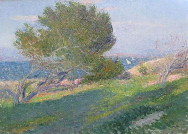 Cap Ferrat, Marina Saint Jean by Willard Leroy Metcalf