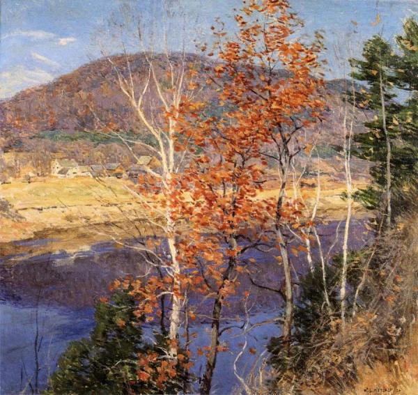 Closing Autumn by Willard Leroy Metcalf Oil Painting Reproductions