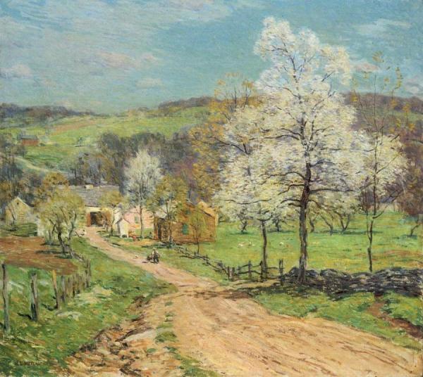 First Blossoms by Willard Leroy Metcalf
