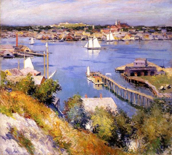 Gloucester Harbor by Willard Leroy Metcalf