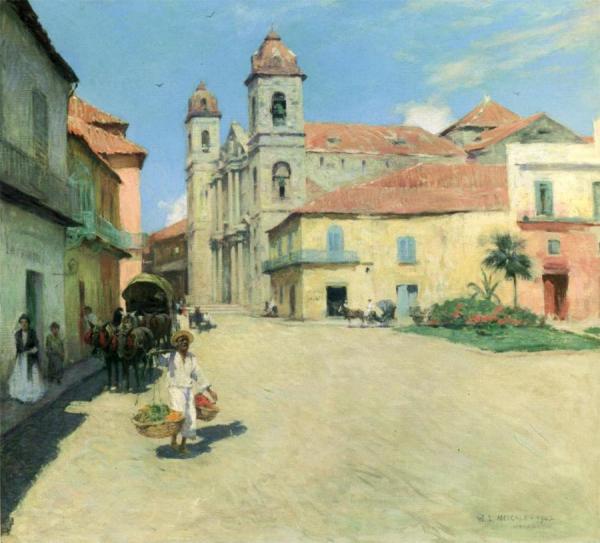 Havana Cathedral by Willard Leroy Metcalf