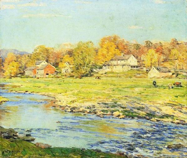 Late Afternoon In October by Willard Leroy Metcalf