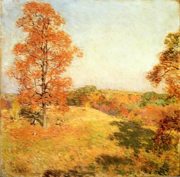 Nut Gathering by Willard Leroy Metcalf