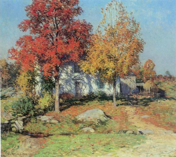 October by Willard Leroy Metcalf Oil Painting Reproductions