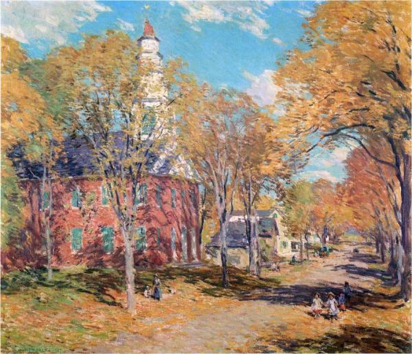 October Morning, Deerfield by Willard Leroy Metcalf