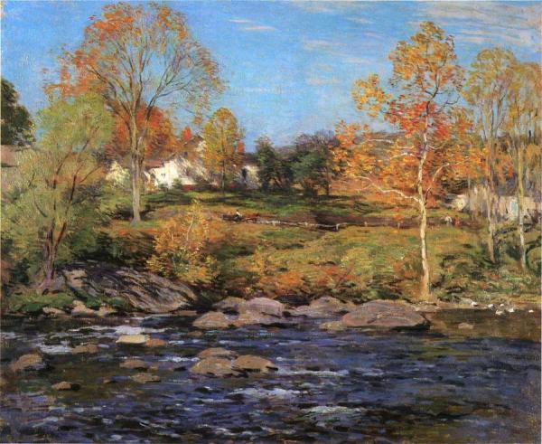 October Morning No. 1 by Willard Leroy Metcalf