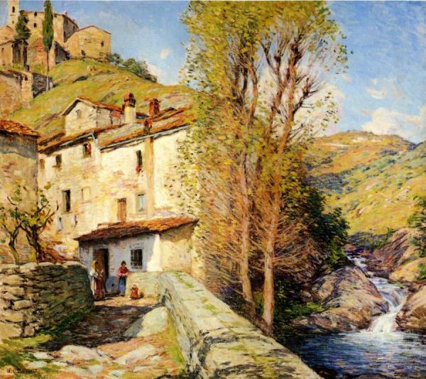 Old Mill, Pelago, Italy by Willard Leroy Metcalf