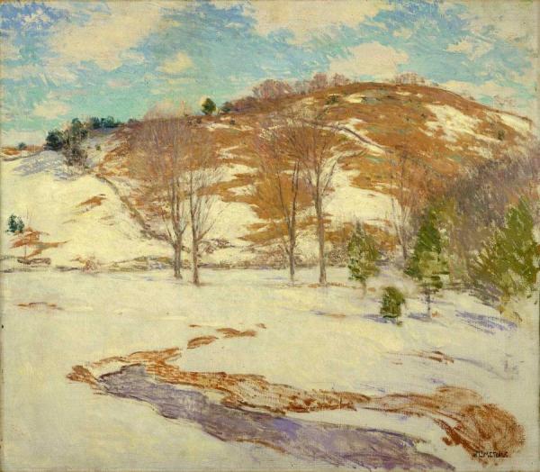 Snow In Mountains by Willard Leroy Metcalf