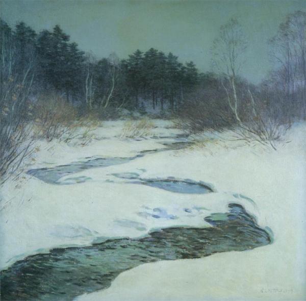 Thawing Brook No.2 by Willard Leroy Metcalf