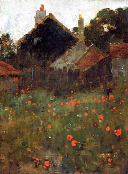 The Poppy Field by Willard Leroy Metcalf