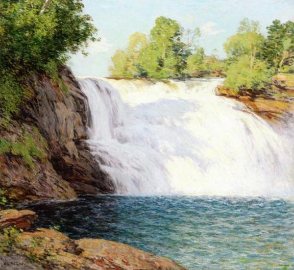 The Waterfall by Willard Leroy Metcalf