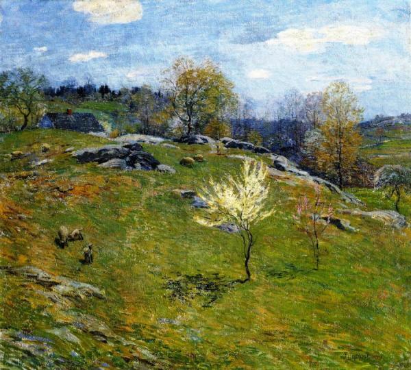 Unfolding Buds by Willard Leroy Metcalf
