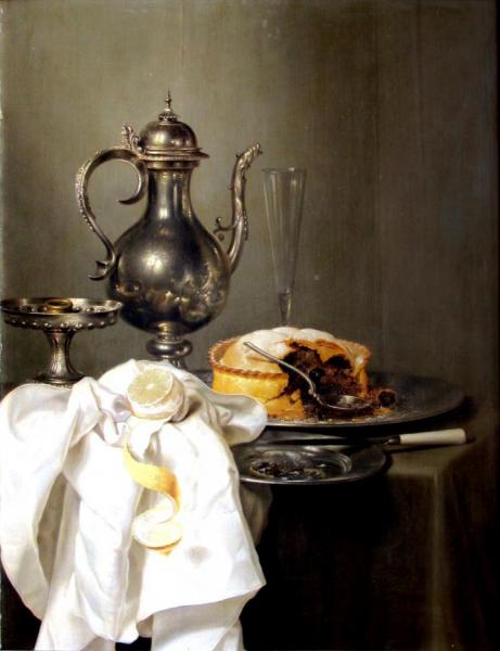 Still Life With Silver Ewer And Pie by Willem Claesz Heda