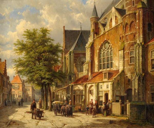Willem Koekkoek Dutch Cityscape