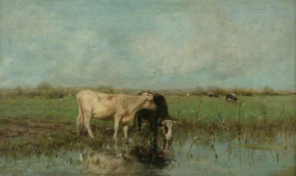 Cows At Pasture by Willem Maris Oil Painting Reproductions