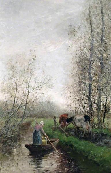 Landscape With Cattle by Willem Maris Oil Painting Reproductions