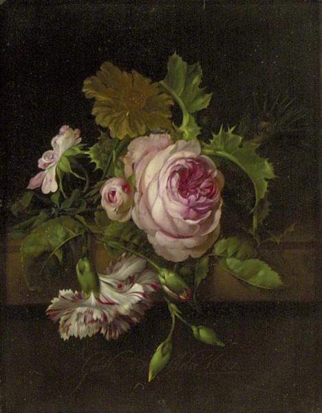 Still Life Of Flowers by Willem Van Aelst