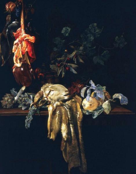 Still Life With Ram's Head by Willem Van Aelst Oil Painting Reproductions