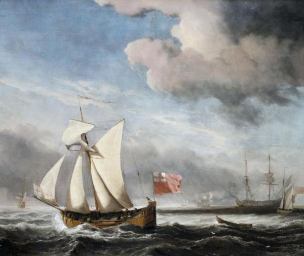 Willem Van De Velde The Younger The "royal Escape" In A Breeze