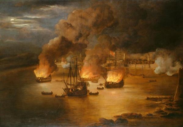 Willem Van Der Velde The Elder The Attack On Shipping In Tripoli, 24th January 1676