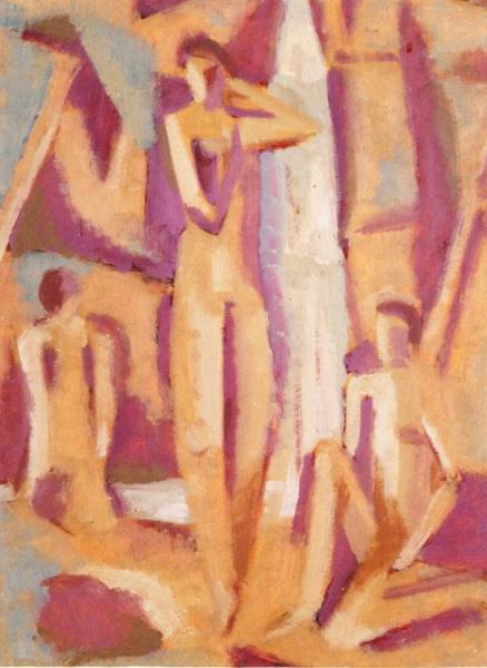 At The Waterfall by Willi Baumeister