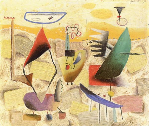 Orange Horizon by Willi Baumeister Oil Painting Reproductions