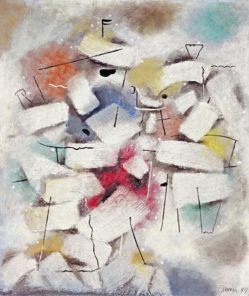 Sun Figures by Willi Baumeister Oil Painting Reproductions