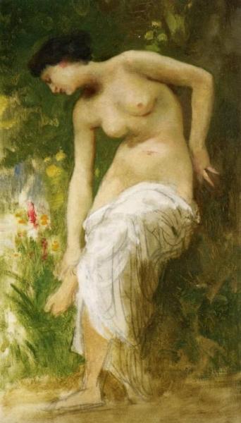 After The Bath by William Adolphe Bouguereau