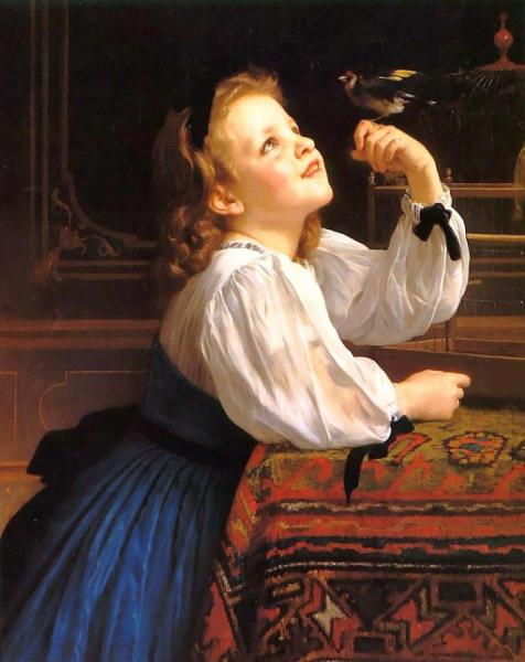 Child With Bird by William Adolphe Bouguereau