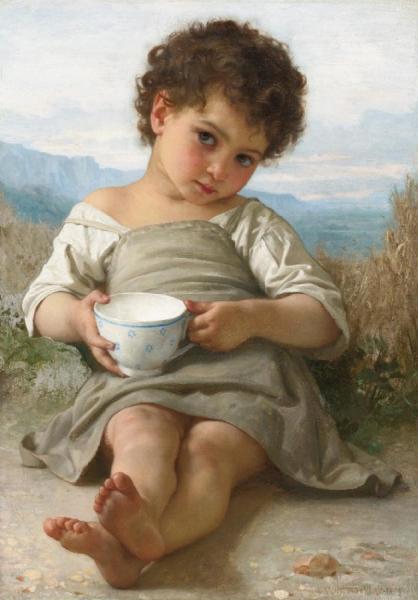 Cup Of Milk by William Adolphe Bouguereau