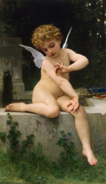 Cupid With Butterfly by William Adolphe Bouguereau
