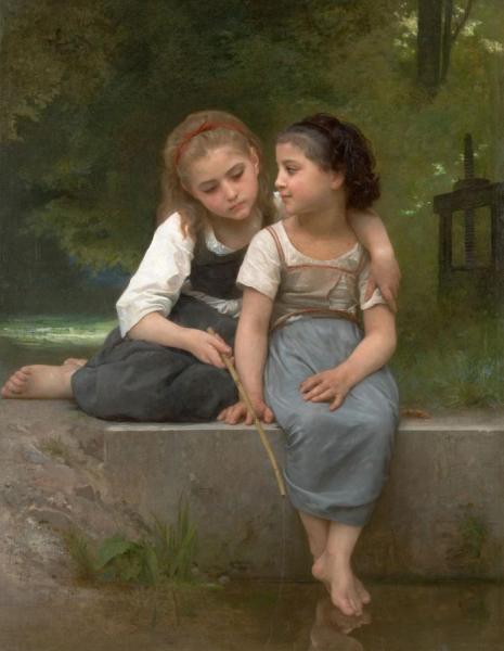 Fishing For Frogs by William Adolphe Bouguereau
