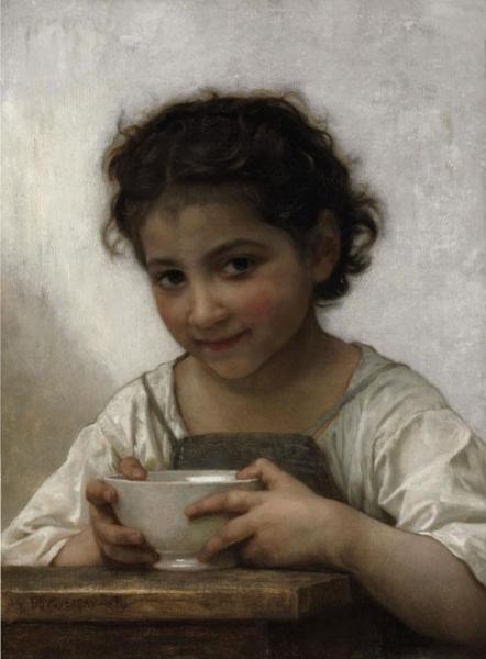 Girl Eating Porridge by William Adolphe Bouguereau