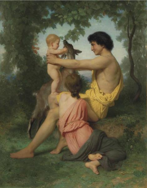 Idylle: Famille Antique by William Adolphe Bouguereau