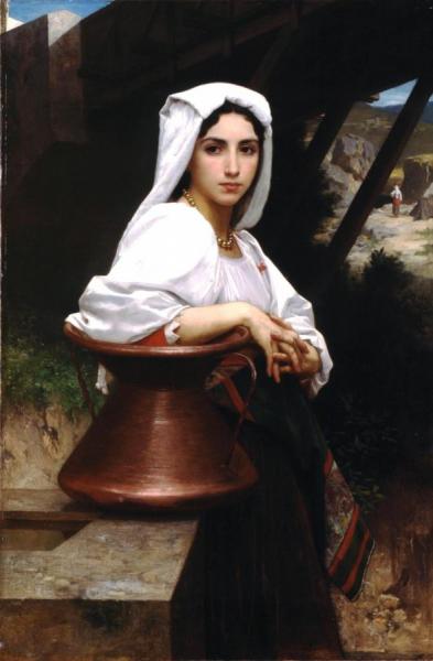 Italian Girl Drawing Water (1871) by William Adolphe Bouguereau