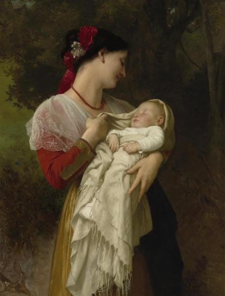 Maternal Admiration (1869) by William Adolphe Bouguereau