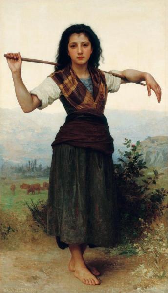 Pastourelle (the Little Shepherdess) by William Adolphe Bouguereau