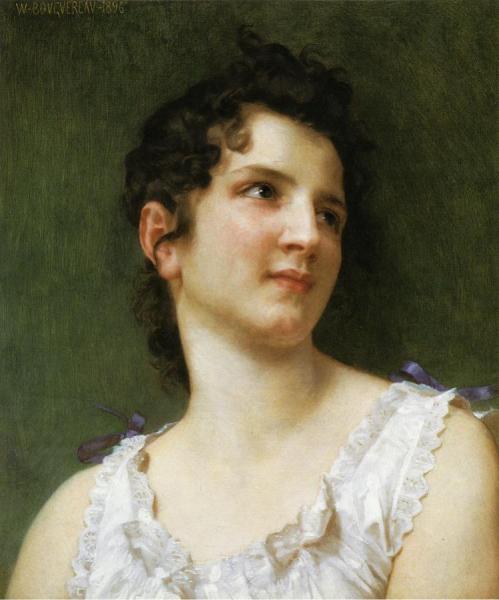 Portrait Of A Young Girl by William Adolphe Bouguereau