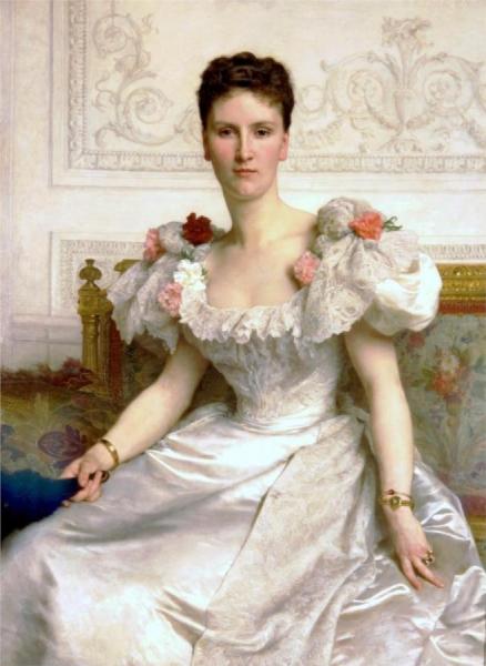 Portrait Of Madame La Comtesse De Cambaceres by William Adolphe Bouguereau
