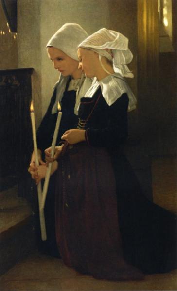 Prayer At Sainte-anne-d'auray by William Adolphe Bouguereau