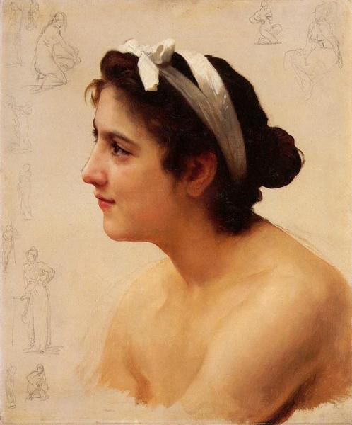 William Adolphe Bouguereau Study Of A Woman