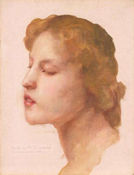 Study Of A Woman's Head by William Adolphe Bouguereau