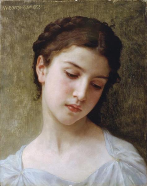 William Adolphe Bouguereau Study Of A Woman's Head