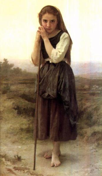 The Little Shepherdess by William Adolphe Bouguereau