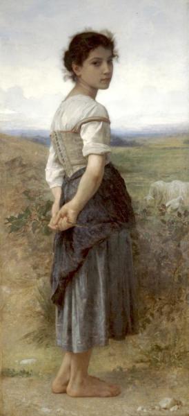 The Young Shepherdess by William Adolphe Bouguereau