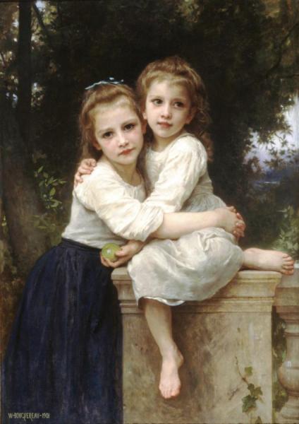 Two Sisters by William Adolphe Bouguereau Oil Painting Reproductions