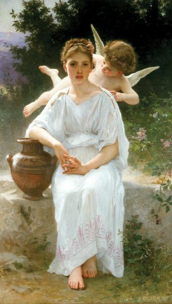 Whisperings Of Love by William Adolphe Bouguereau