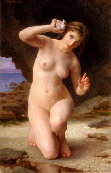 Woman With Seashell by William Adolphe Bouguereau